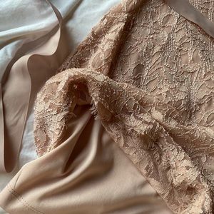 Nude Floral Lace Dress